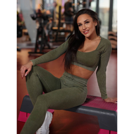 Legginsy modelujące wyszczuplające DREAM PUSH UP ANGEL K108A zielone MITARE