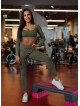 Crop Top bezszwowy DREAM K107 zielony MITARE