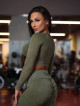 Crop Top bezszwowy DREAM K107 zielony MITARE