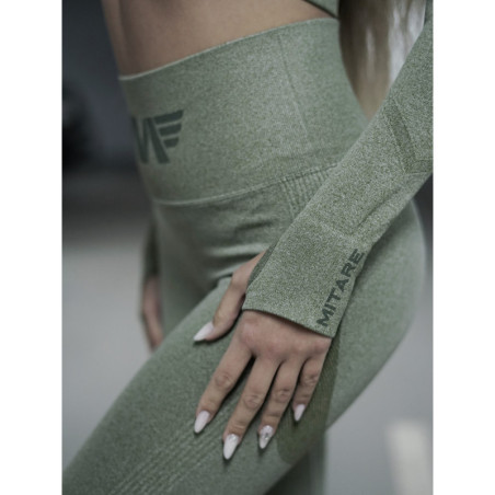 Legginsy damskie modelujące wyszczuplające army green PUSH UP MAX ANGEL K001A MITARE