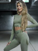 Crop top bezszwowy PUSH UP MAX K084  army green MITARE