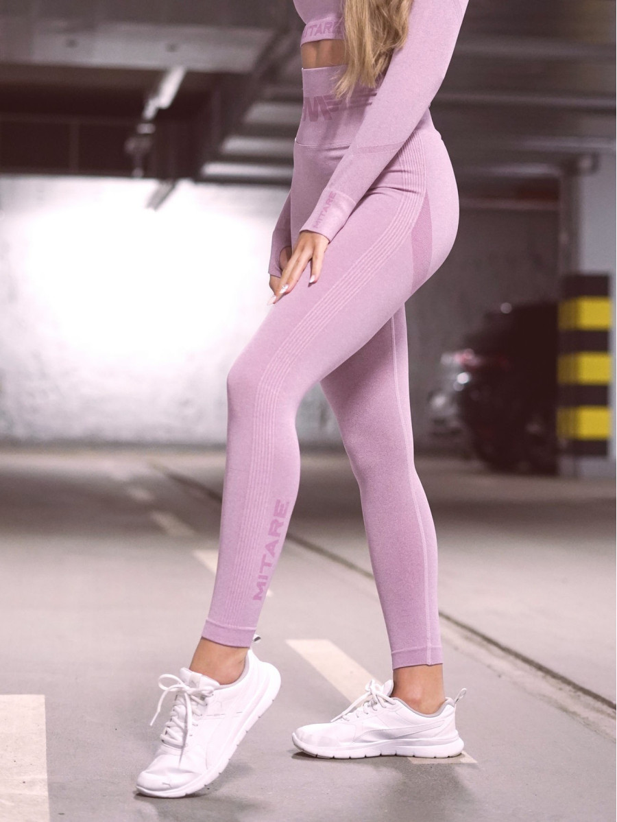 Legginsy damskie modelujące wyszczuplające jasny fiolet PUSH UP MAX ANGEL K001A MITARE