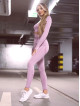 Legginsy damskie modelujące wyszczuplające jasny fiolet PUSH UP MAX ANGEL K001A MITARE