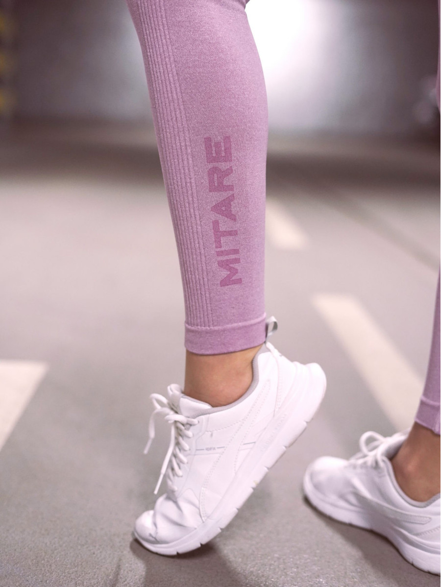 Legginsy damskie modelujące wyszczuplające jasny fiolet PUSH UP MAX ANGEL K001A MITARE