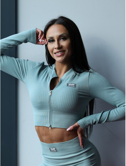 Crop top STREET COLLECTION K125 jasny morski MITARE
