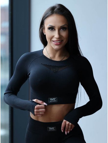Crop top HYPNOTIZE K129 czarny MITARE