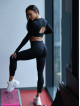 Legginsy damskie modelujące wyszczuplające czarne PUSH UP HYPNOTIZE K130 MITARE