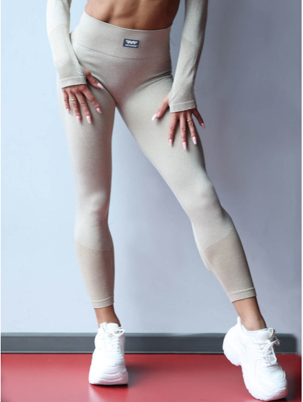 Legginsy damskie modelujące wyszczuplające cappuccino PUSH UP HYPNOTIZE K130 MITARE