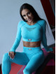 Legginsy damskie modelujące wyszczuplające turkusowe PUSH UP HYPNOTIZE K130 MITARE