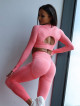 Legginsy damskie modelujące wyszczuplające różowe PUSH UP HYPNOTIZE K130 MITARE